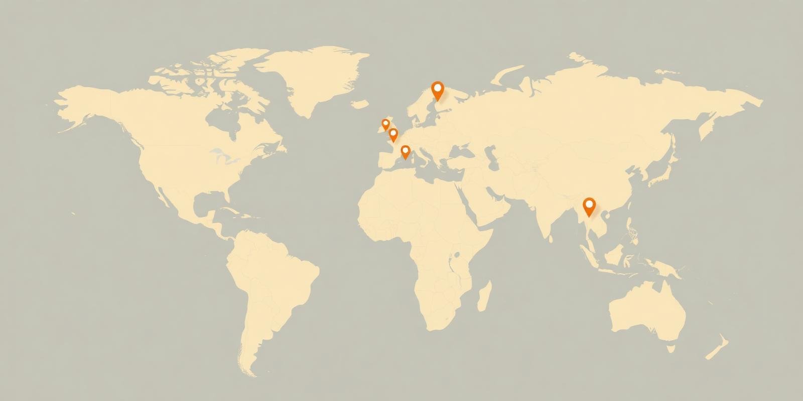 World map showing Shakeel International's export reach